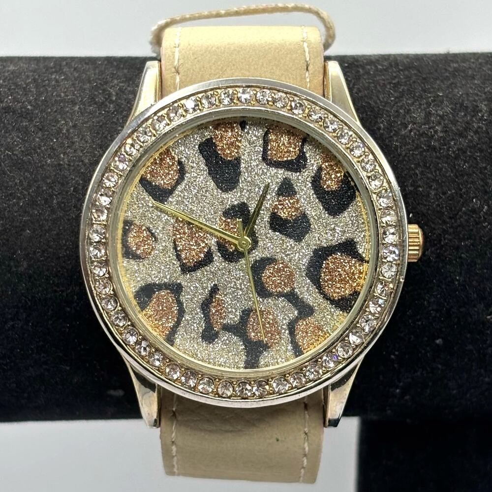 Gold Leopard Print Men's Watch